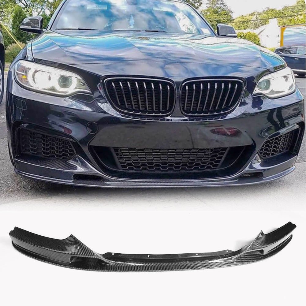 Накладка на передній бампер V2 (для F22/23 M-Sport, Карбон)