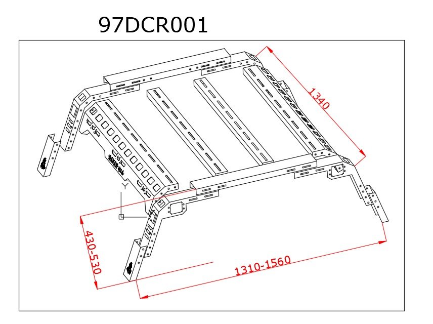 Роллбар Dakar Чорний Bed Rack 6