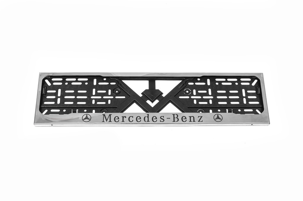Рамка під номер хром Mercedes (1 шт, нержавіюча сталь) 3