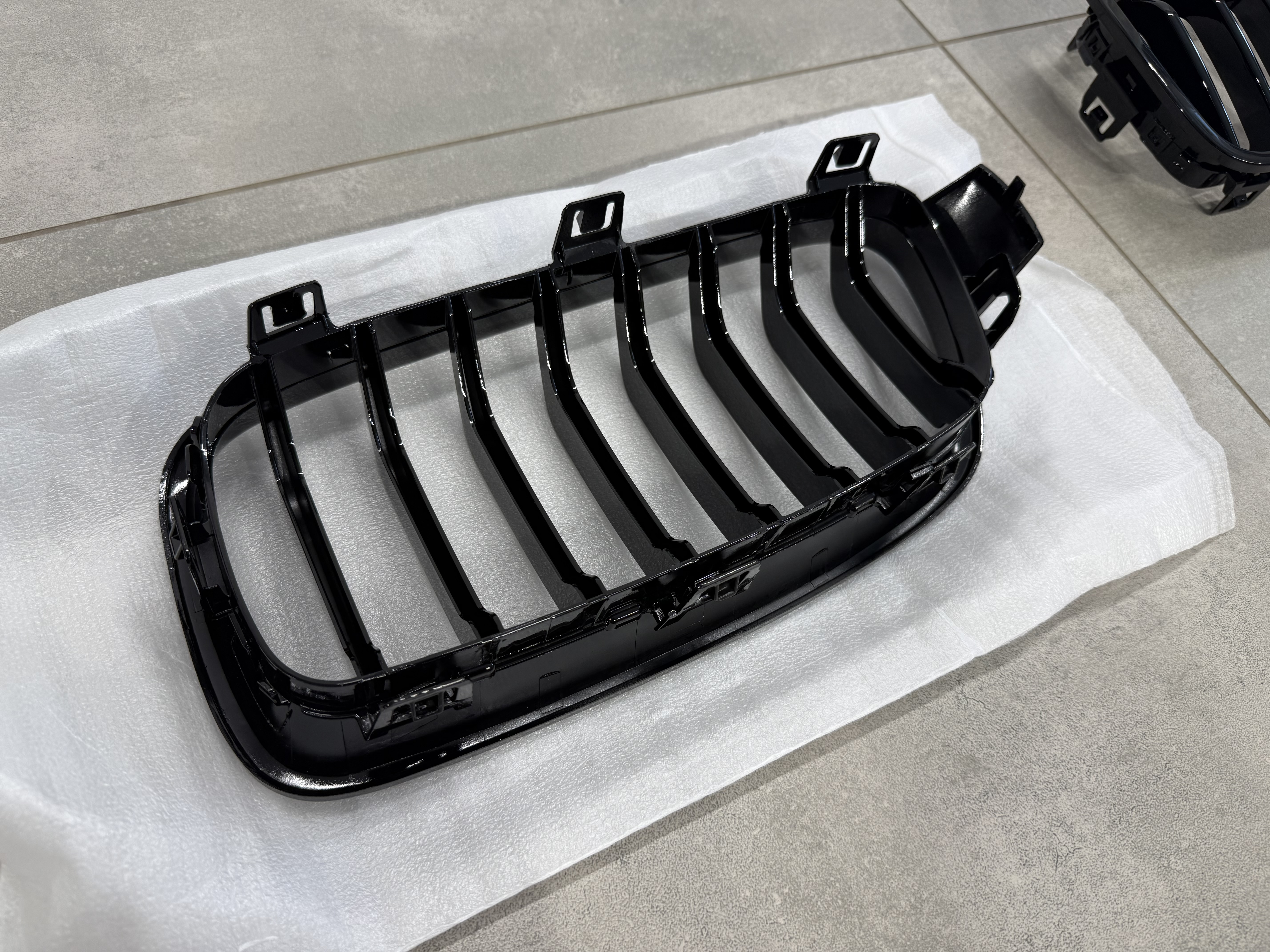 Решітка радіатора ніздрі M performance BMW 3 series F30 F31 чорний глянець 2шт. 2
