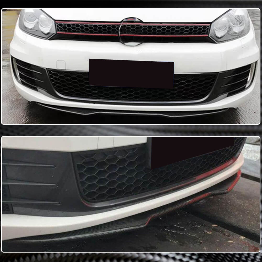 Накладка на передній бампер Lip V4 (для GTI HB 2010-2013, Карбон) 4