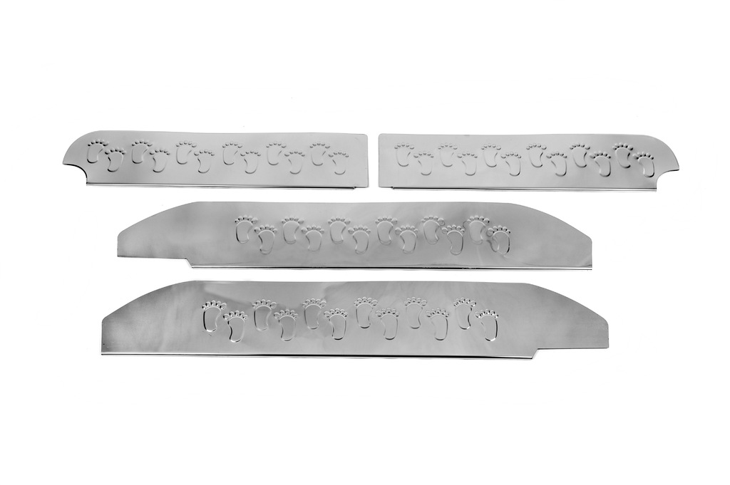 Накладки на внутрішні пороги Carmos V2 (нерж) 4 шт, Carmos - Турецька сталь 2