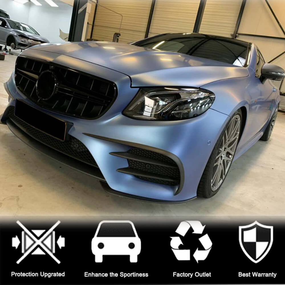 Накладка на передній бампер Lip (для AMG-Line 2017-2019, Карбон) 3