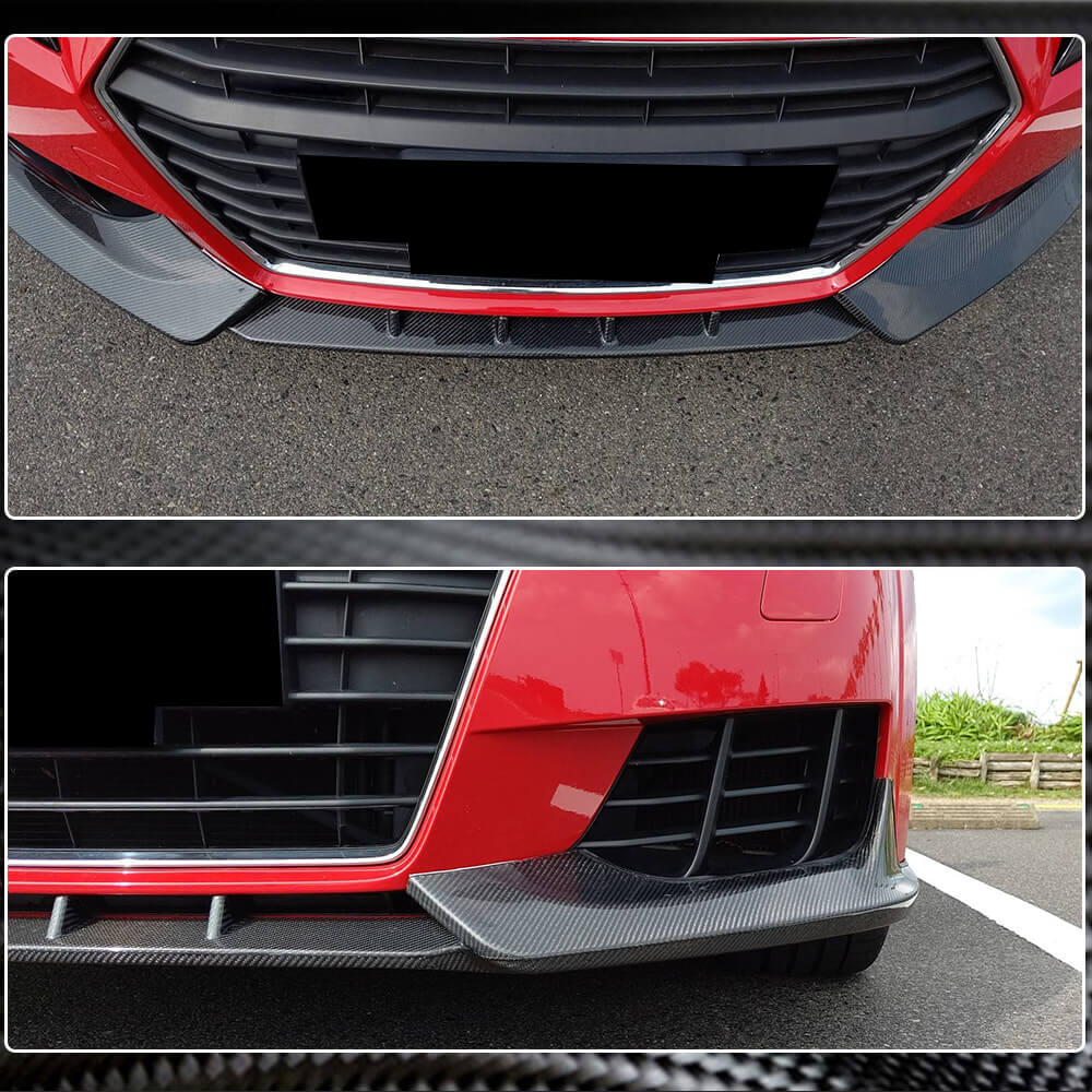 Накладка на передній бампер Lip V2 (для Base, 2014-2019, Карбон) 5