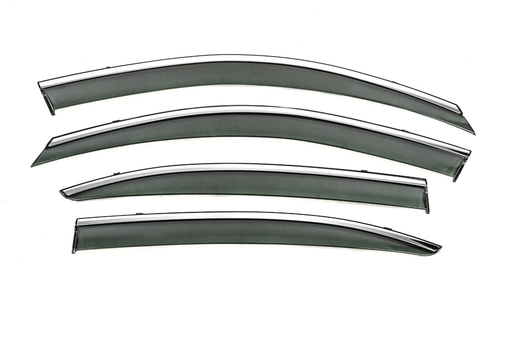 Вітровики з хромованим молдингом Niken Luxury (LiftBack, 4 шт)