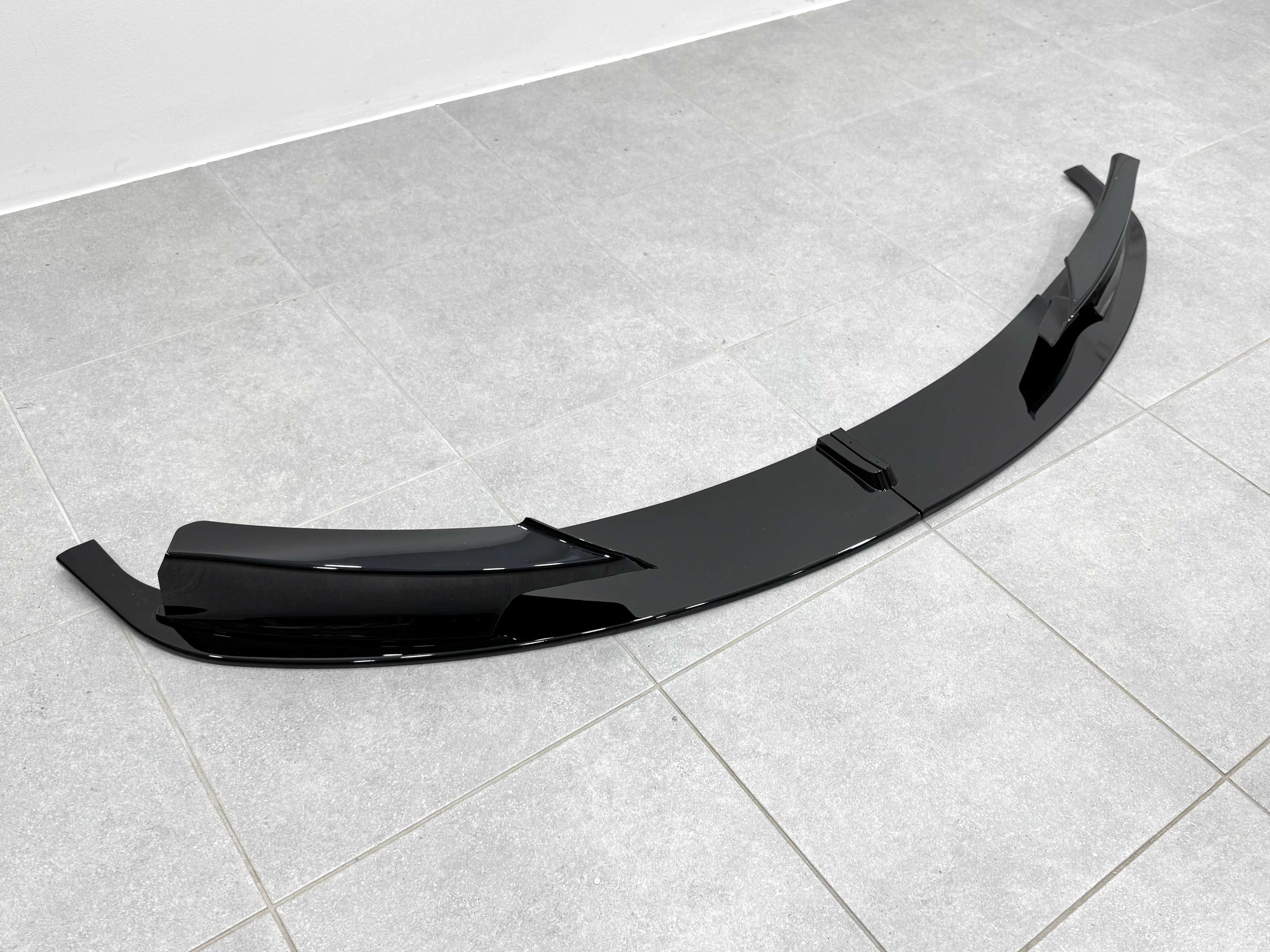 Спідниця переднього бампера спідниця M performance BMW 3 series F30 F31 2012-2018 абс пластик, чорний глянець 6