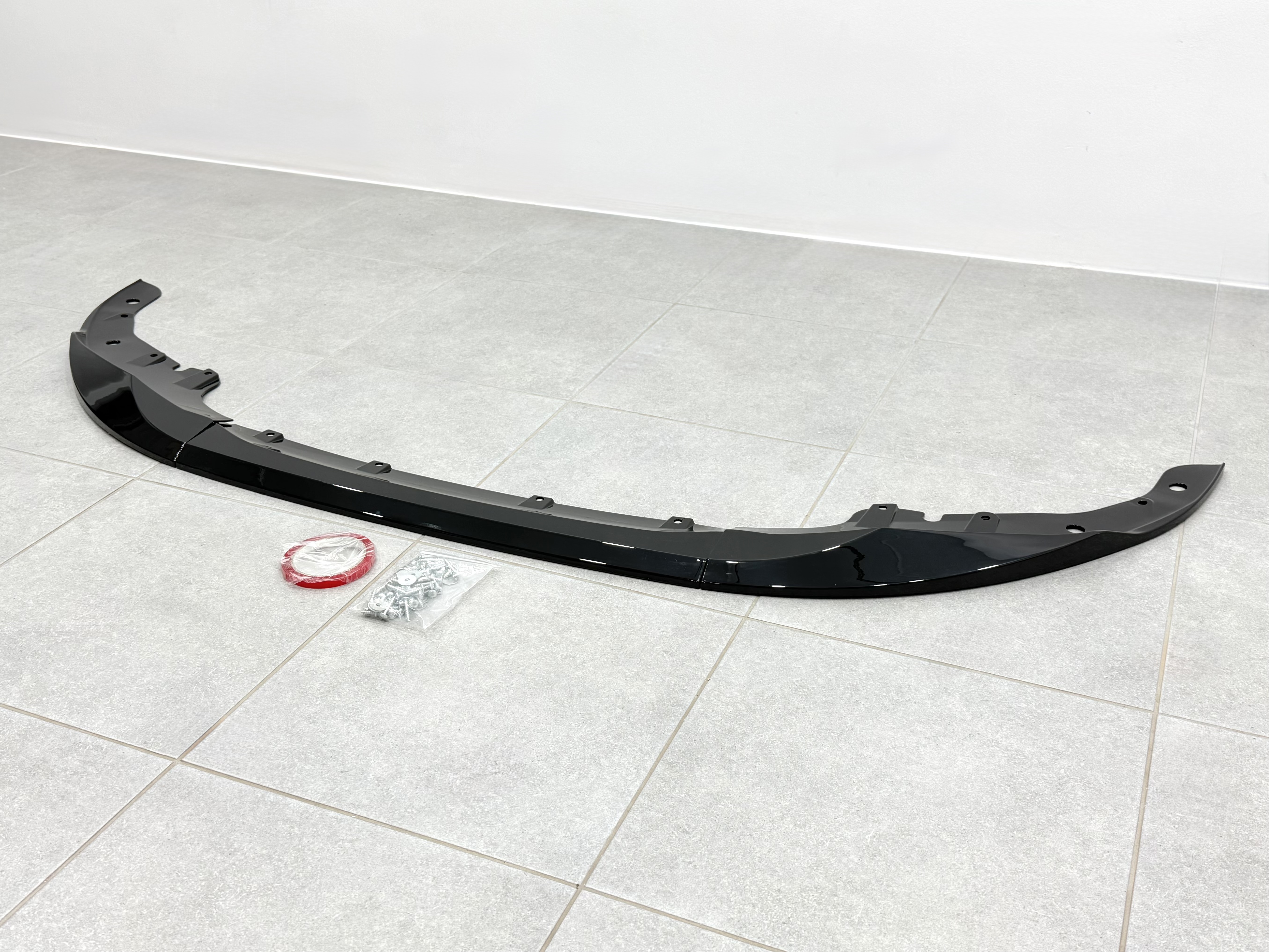 Юбка переднього бампера M-Performance BMW 4 series G22 2020+ ABS пластик, чорний глянець 4