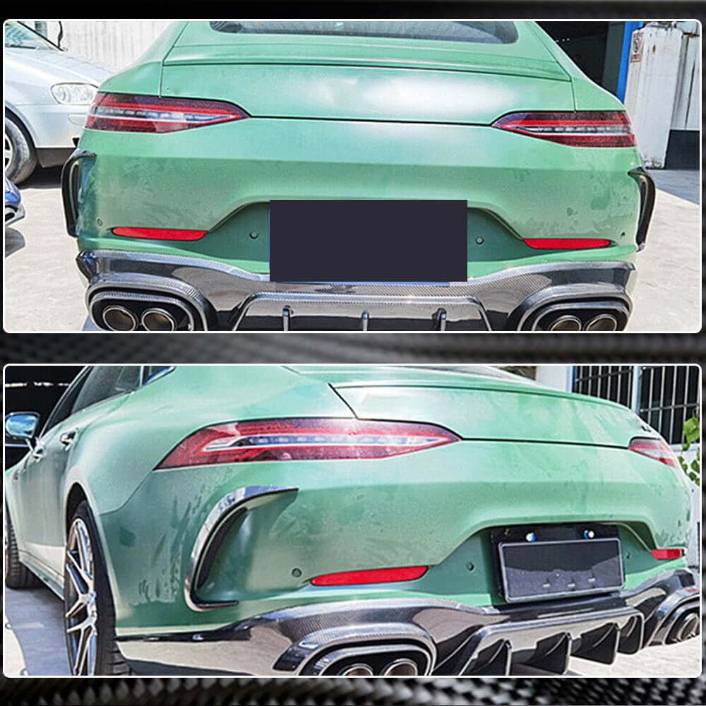 Накладки на задній бампер V2 (для GT63 2018-2022, Карбон) 4