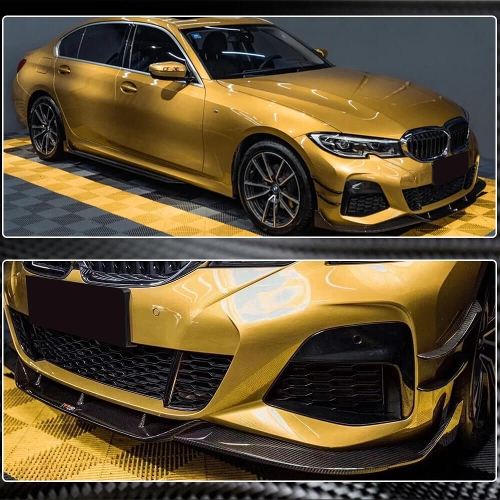 Накладка на передній бампер Lip PD-Style (для M-Sport 2018-2022, Карбон) 4