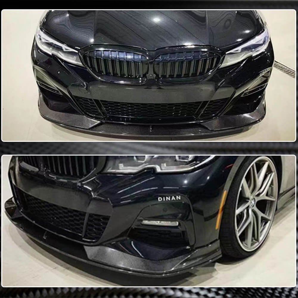 Накладка на передній бампер Lip AC-Style (для M-Sport 2018-2022, Карбон) 2