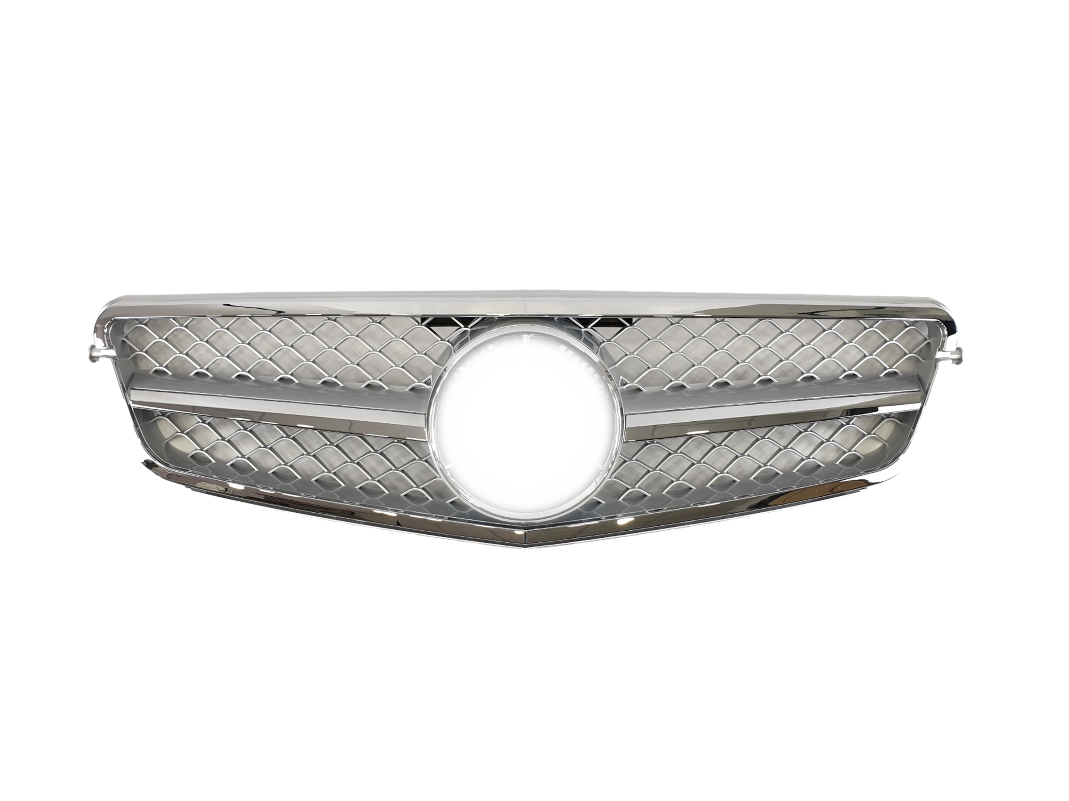 Решітка радіатора Silver SL на Mercedes-Benz C-Class W204 2007-2014 року