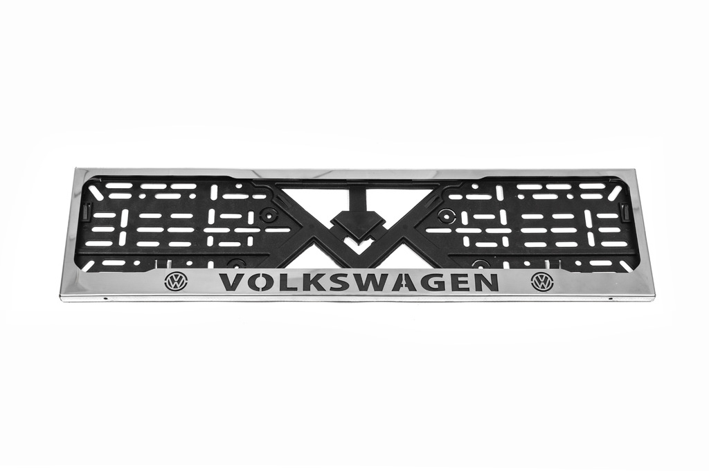 Рамка під номер хром Volkswagen (1 шт, нержавіюча сталь) 2
