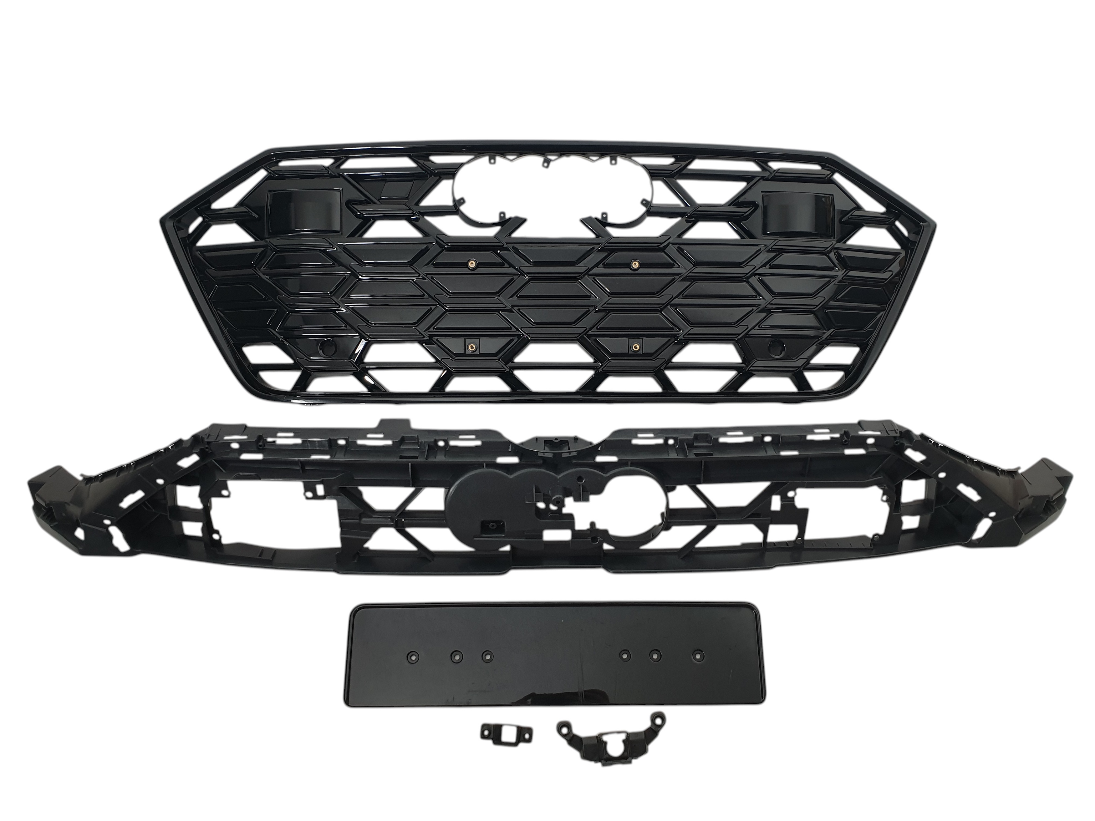Решітка радіатора Full Black (стиль S7) під дистронік на Audi A7 4K 2023-2024 року