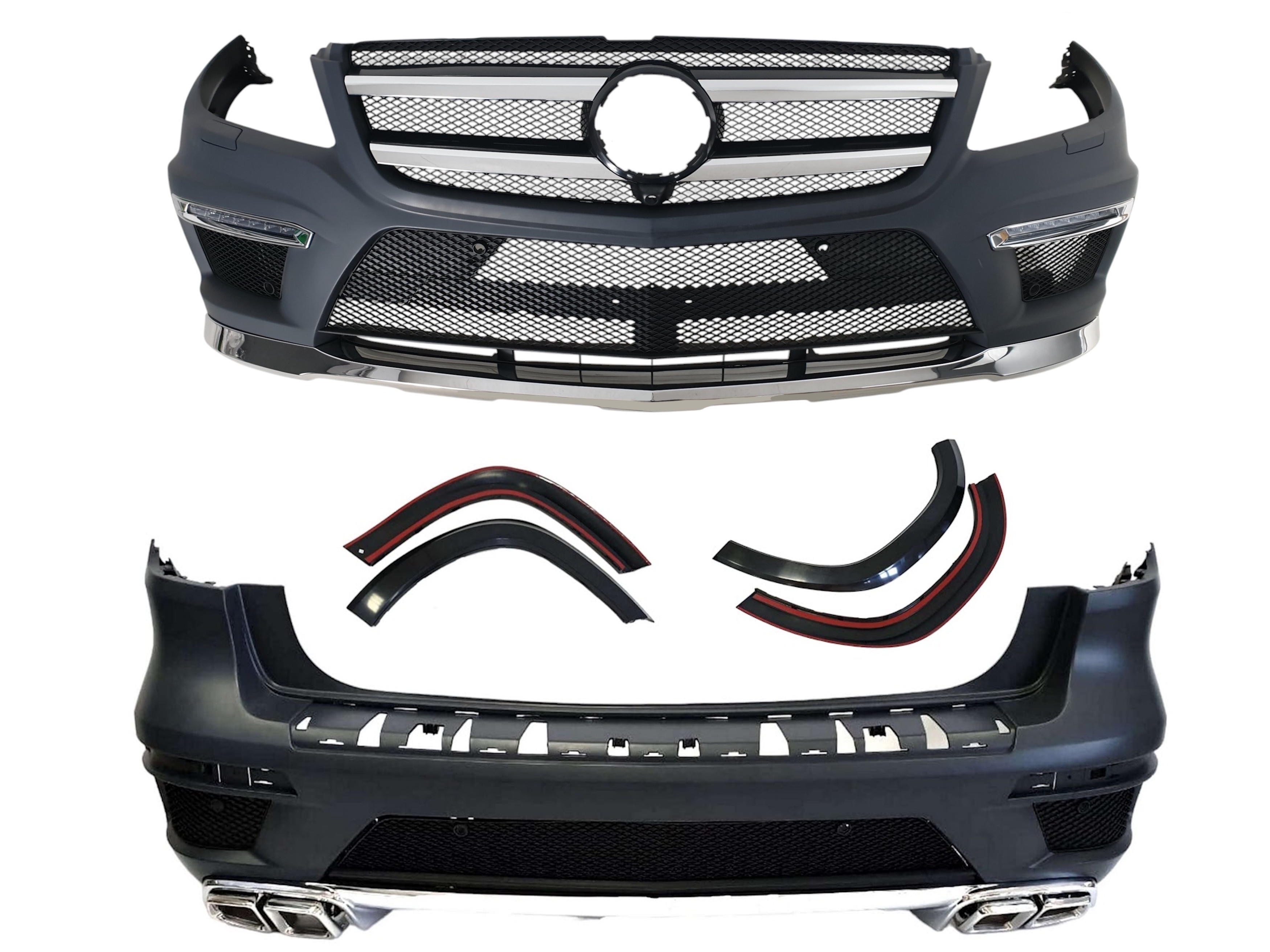 Комплект обвісів (стиль GL63 AMG) на Mercedes-Benz GL-Class X166 2012-2015 року