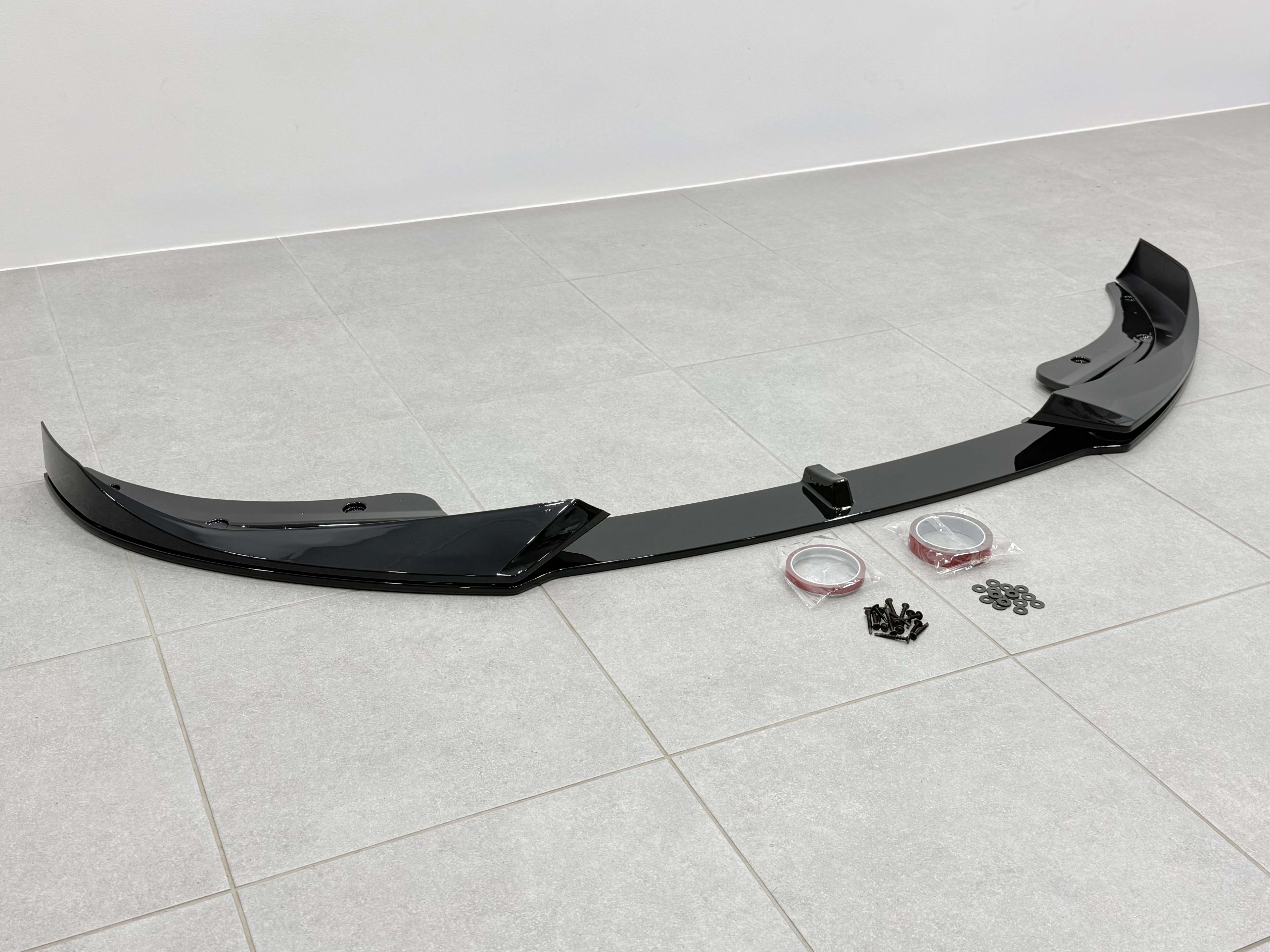 Юбка переднього бампера AC Schnitzer BMW 4 series G22 2020+ ABS пластик, чорний глянець 5