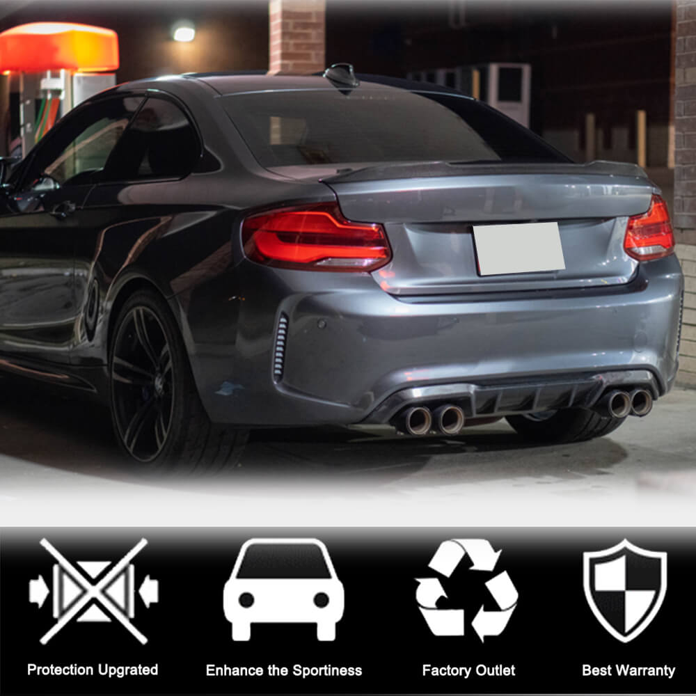 Дифузор заднього бампера V5 (для F87 M2/M2С, Карбон) 4