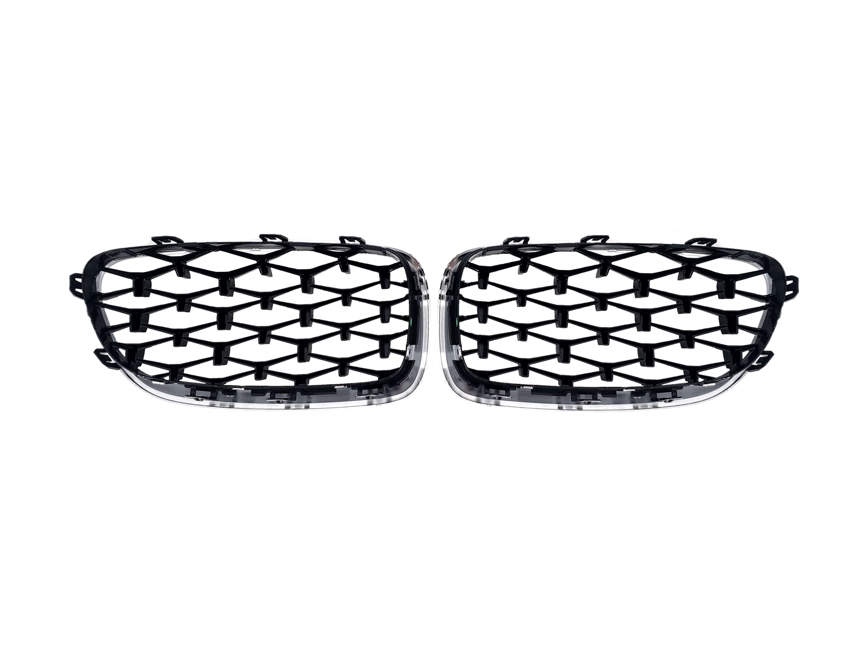 Ніздрі Diamond Black (хром рамка) на BMW 5 Series F10 / F11 2010-2017 року 4