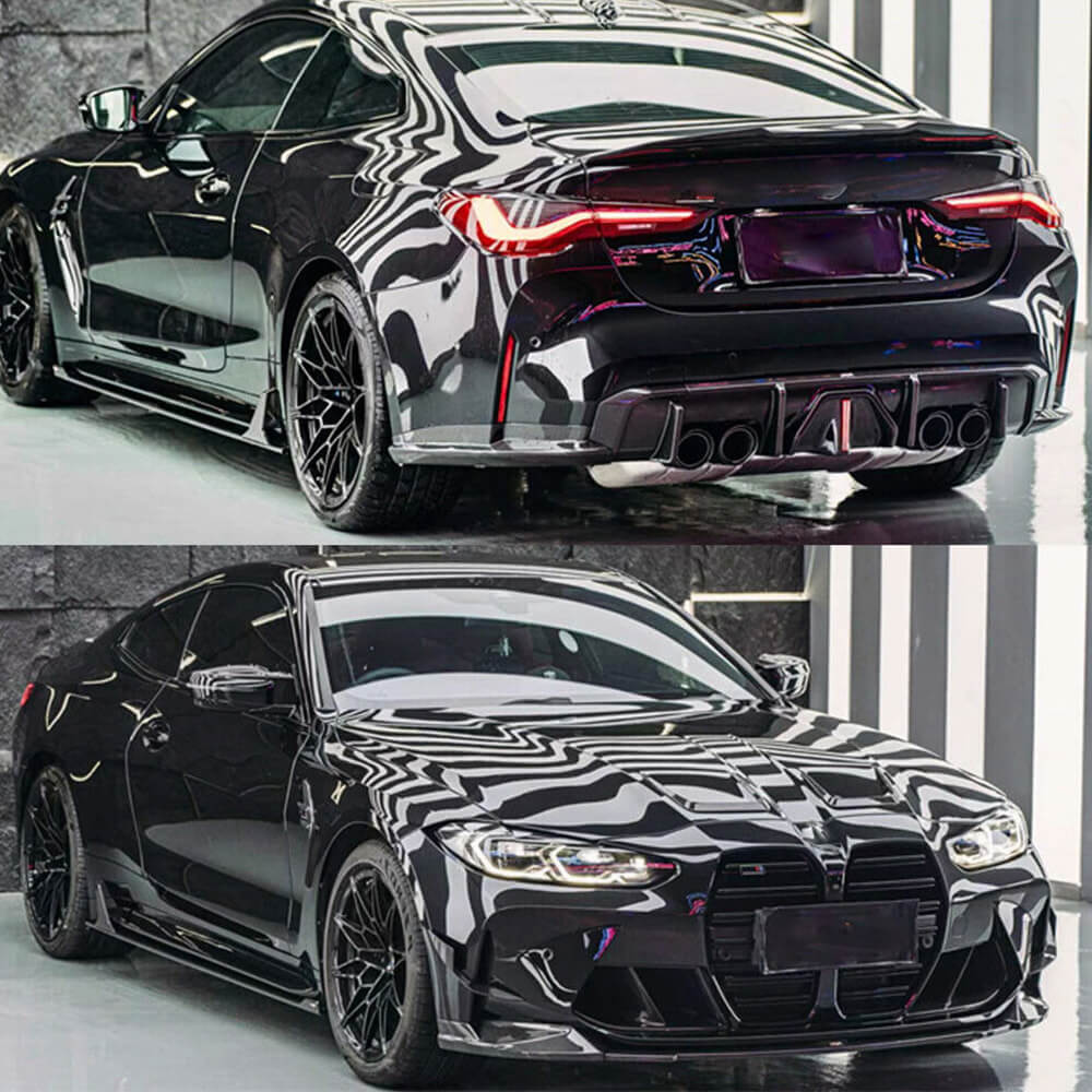 Накладки на пороги V6 (для G80, Карбон) 2