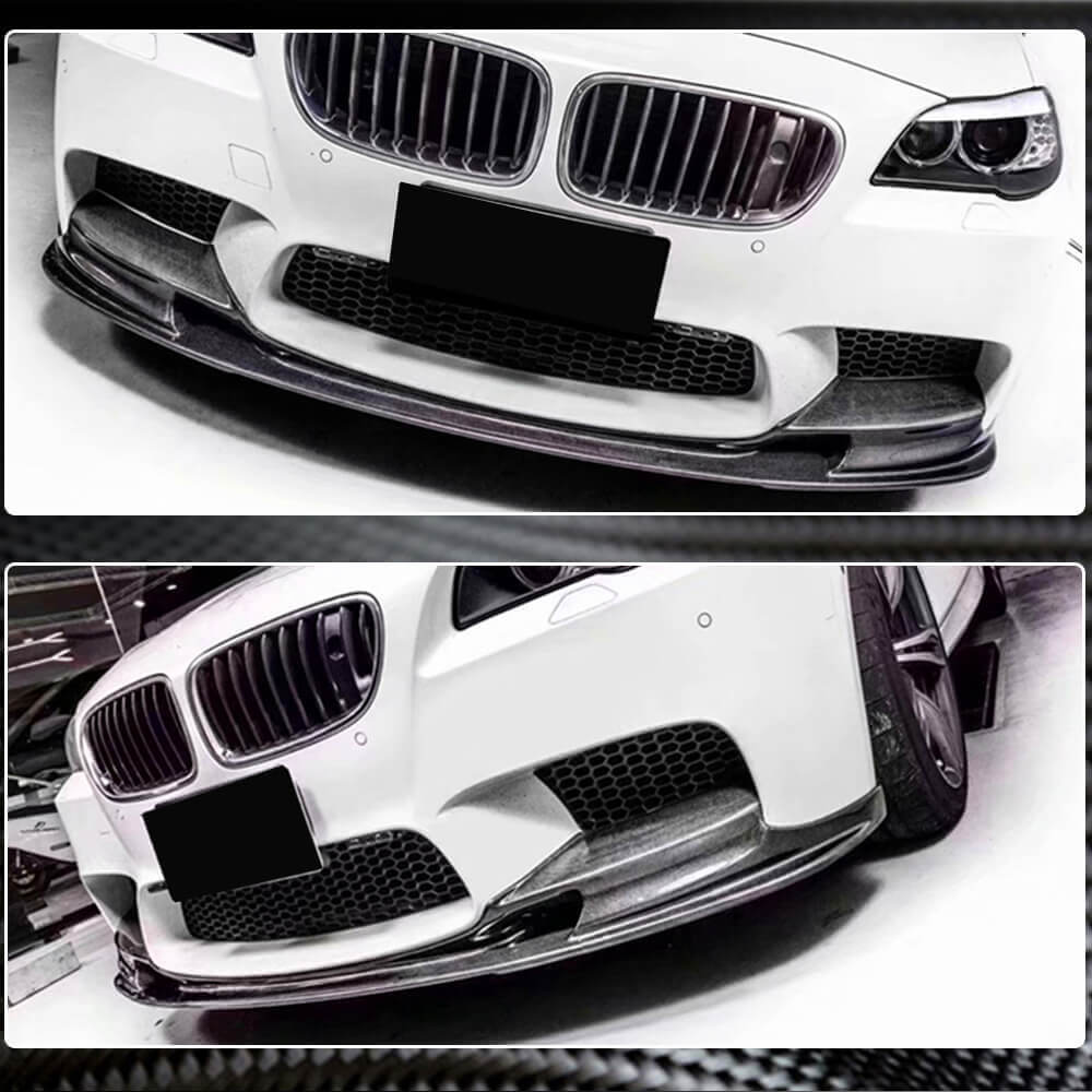 Накладка на передній бампер Lip V2 (для F10 M5, Карбон) 3