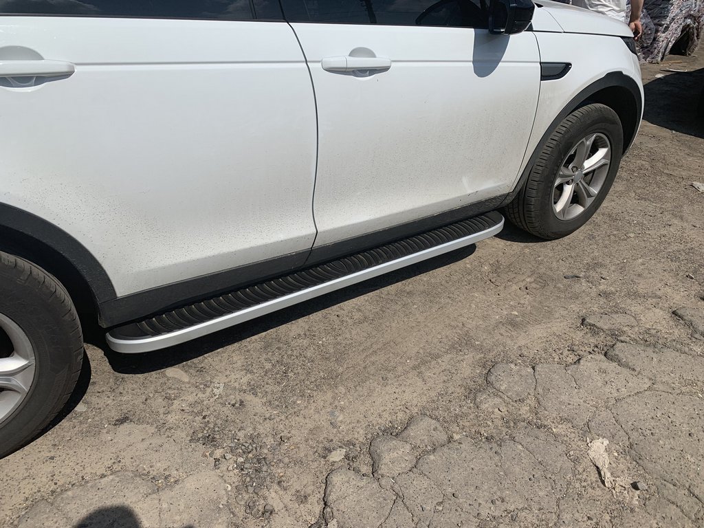 Бокові пороги Tayga Grey (2 шт., Алюміній) 2019+ 4