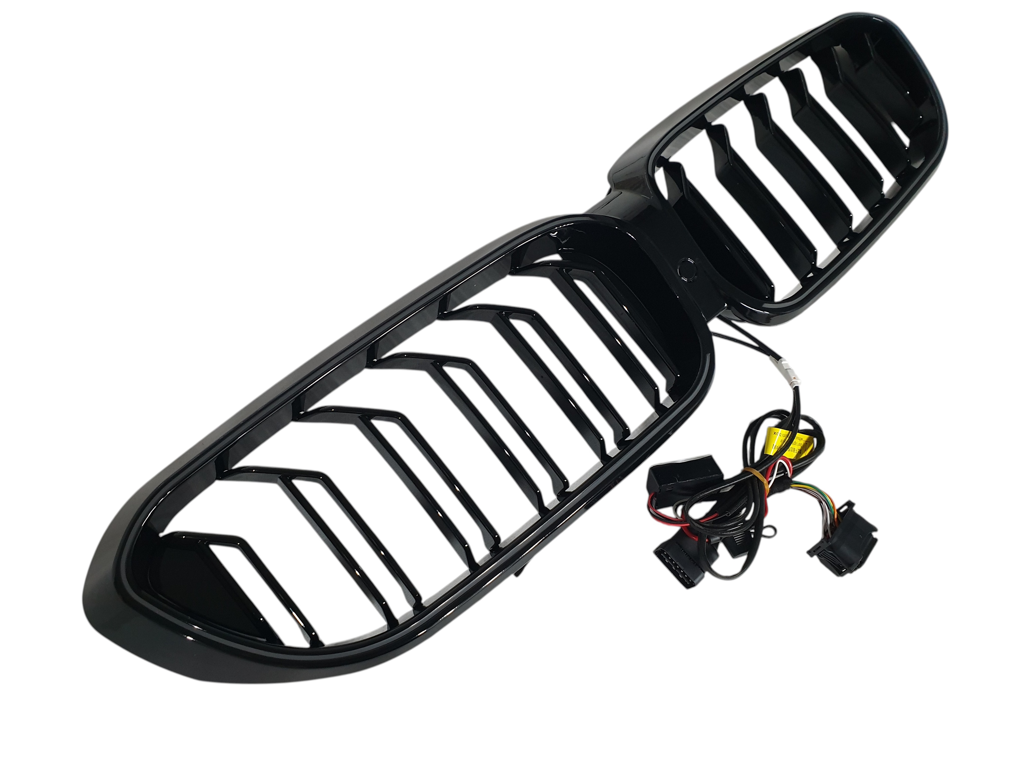 Ніздрі Чорний глянець LED (Iconic Glow) Old to New на BMW 5 Series G30 / G31 2017-2020 року 5