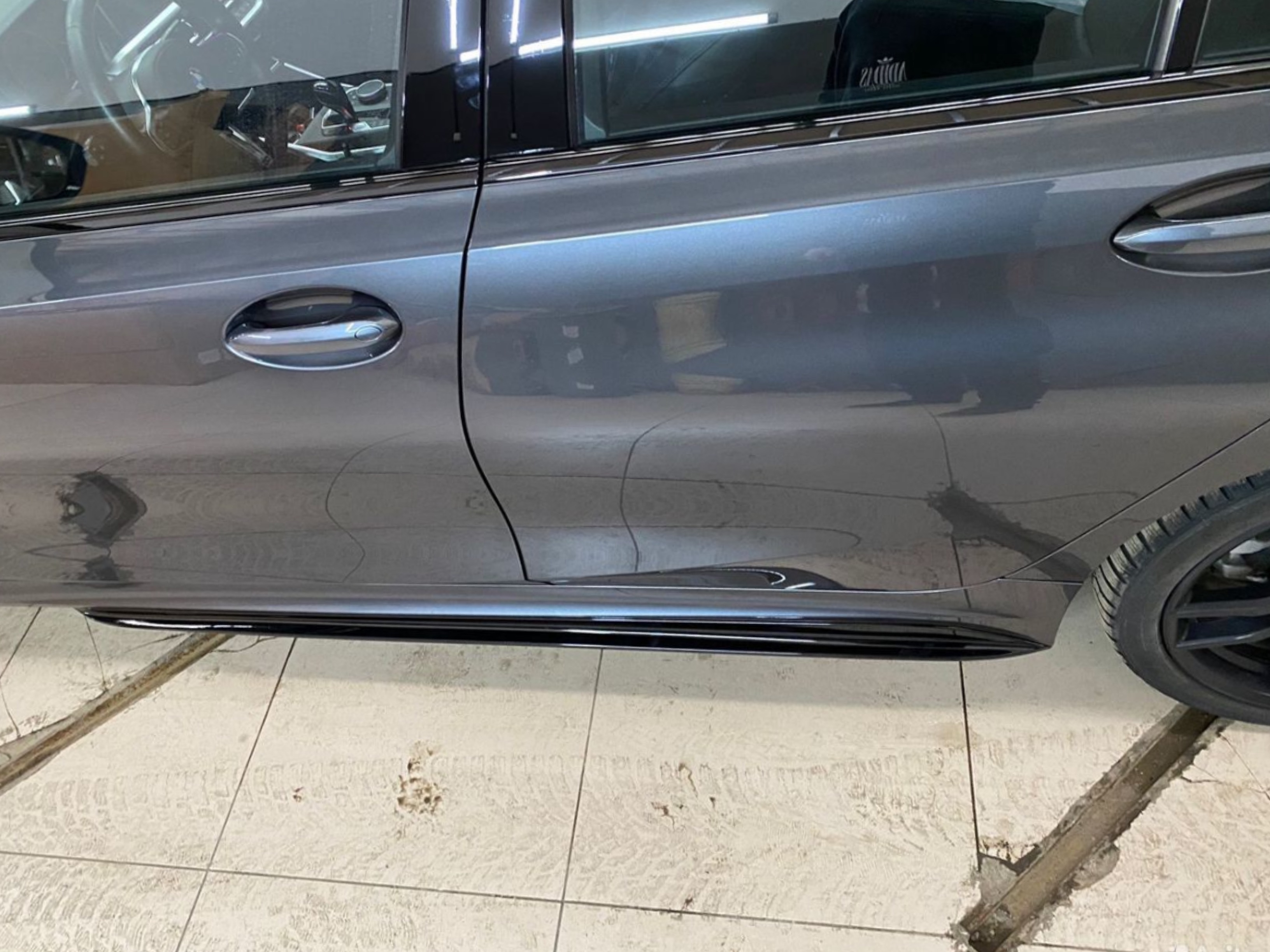 Леза під пороги M-Perfomance BMW 3 series G20 G21 2018 - 2шт. чорний глянець 3