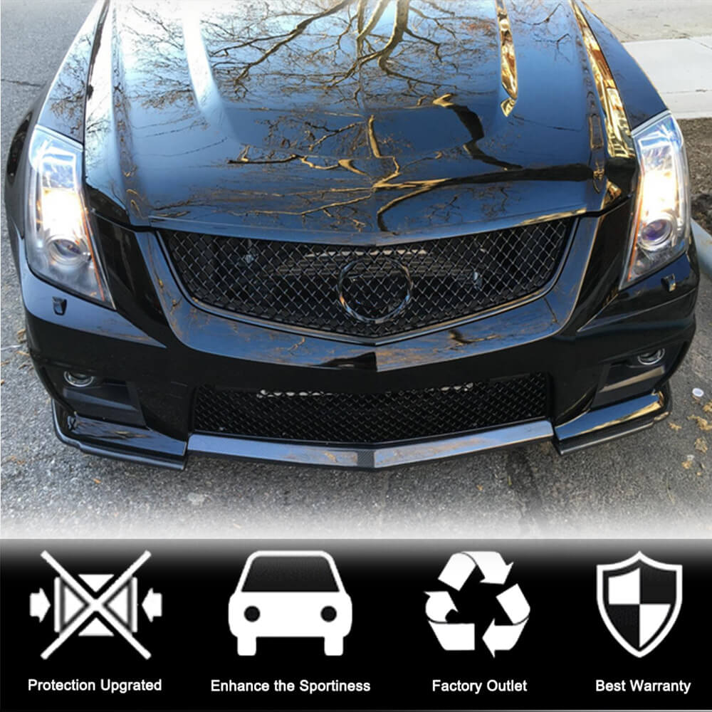 Накладка на передній бампер Lip V2 (для CTS V Coupe, Карбон) 3