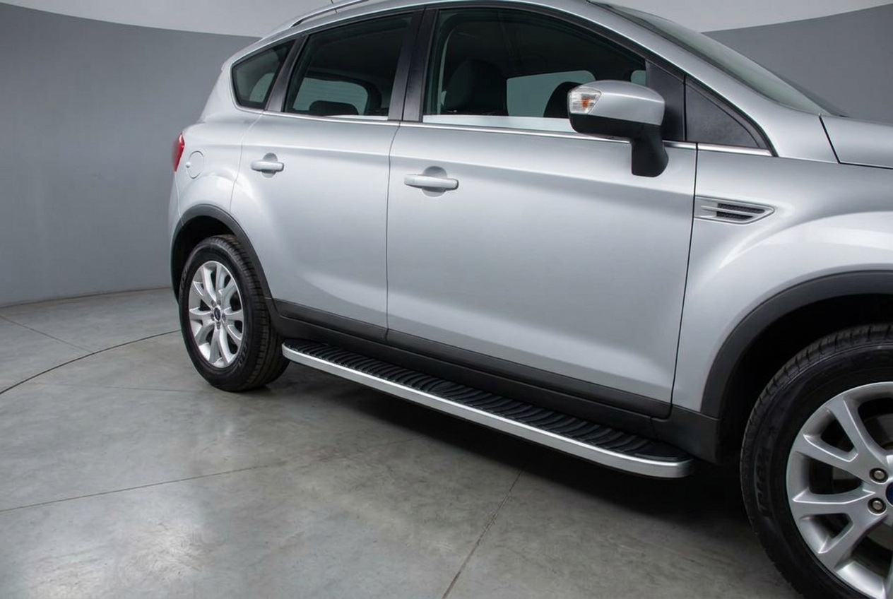 Бокові пороги Tayga Grey (2 шт., алюміній)
