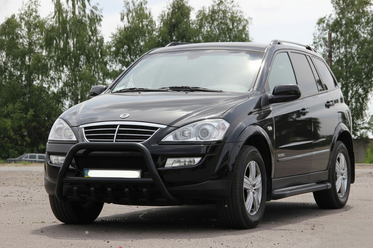 Кенгурятник WT003 Black (нерж)
