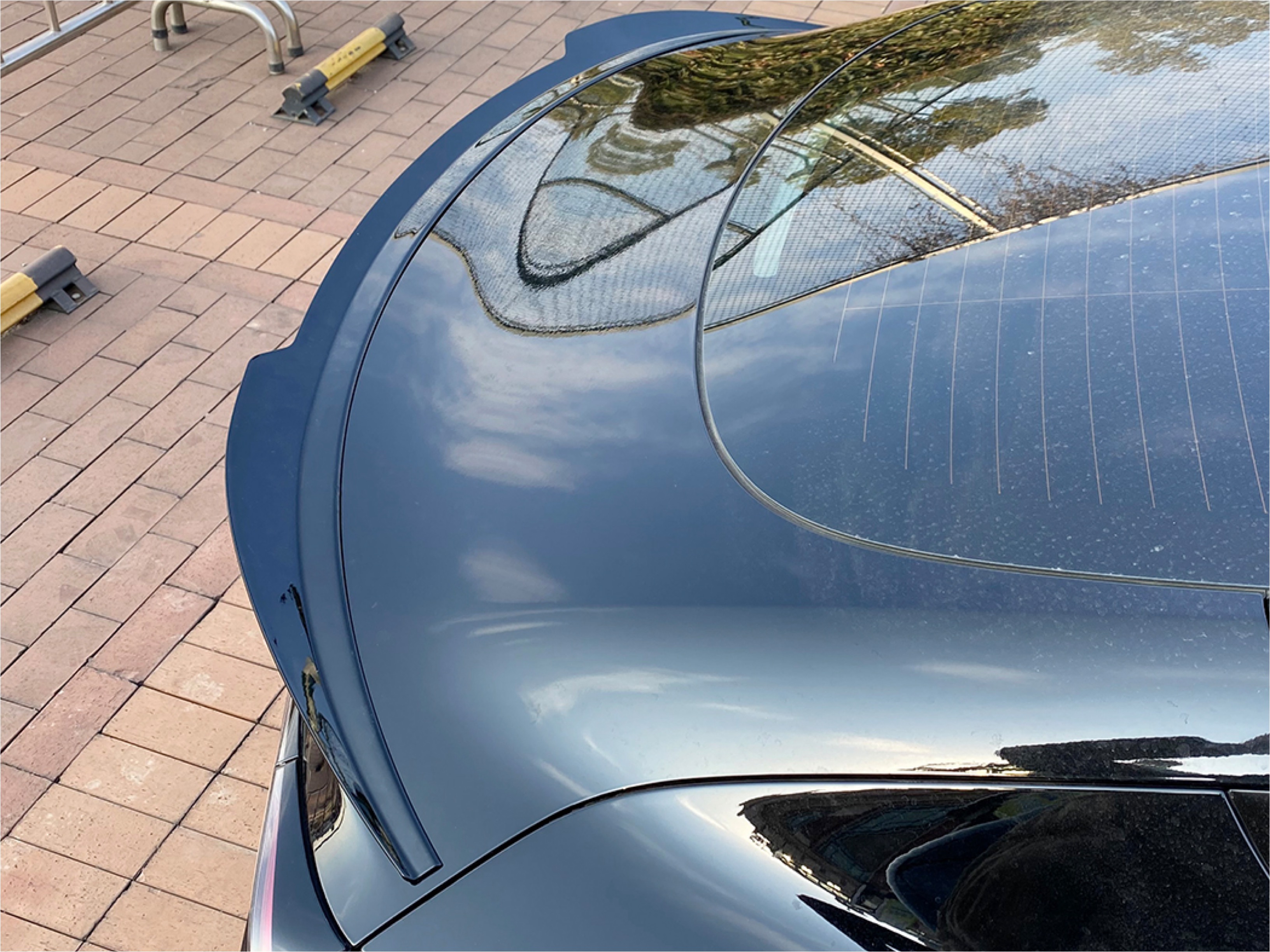 Спойлер ліп Maxton Design для Tesla Model 3 2017-2024 ABS пластик, колір чорний глянець 4