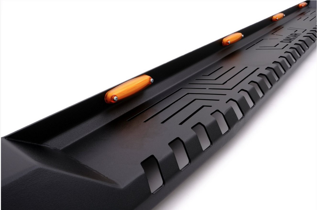Бокові пороги Dakar V1 з LED (2019+, 2 шт, метал) 3