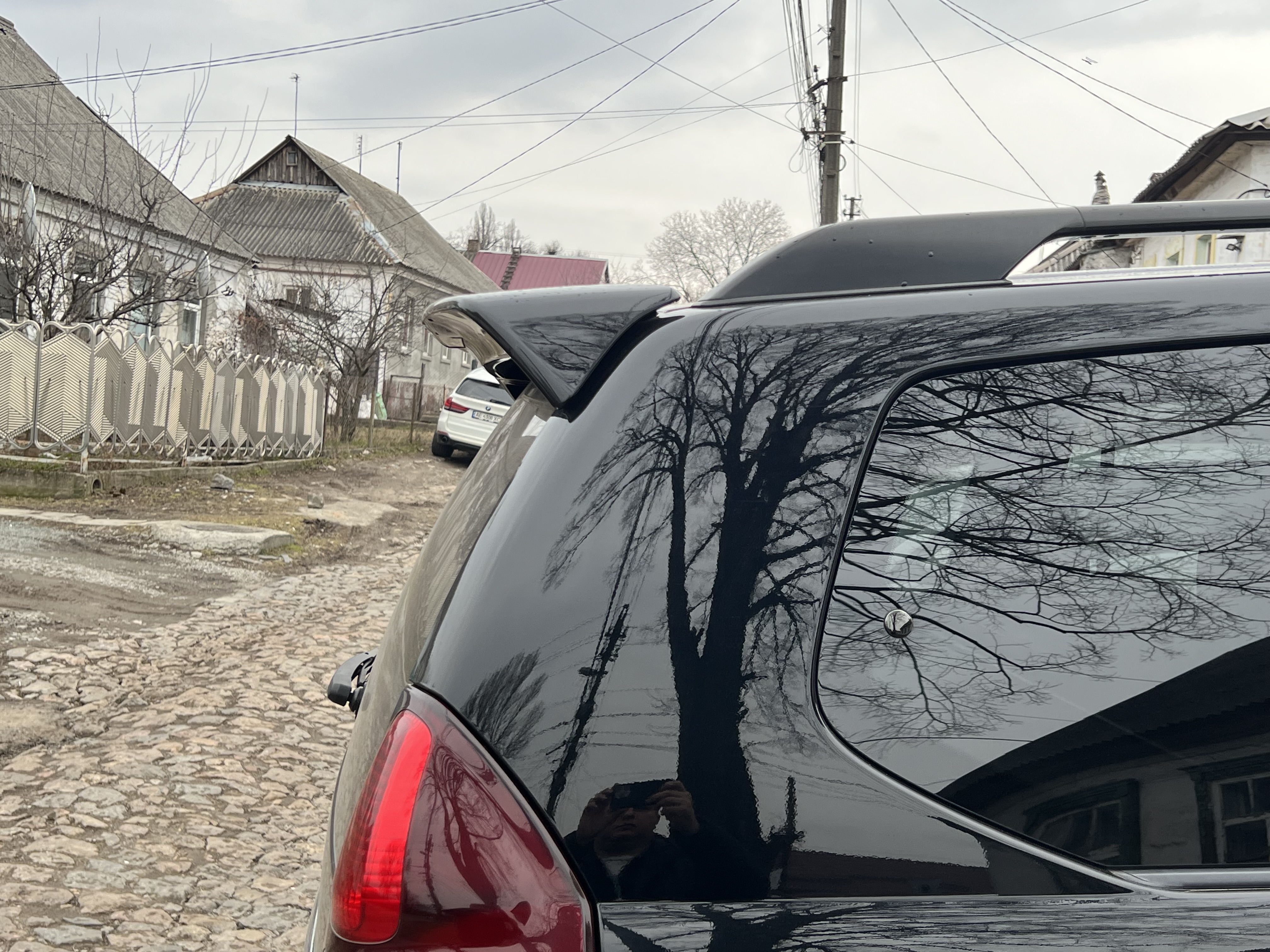 Спойлер на кришку багажника Toyota Land Cruiser Prado 120 2003-2009 колір чорний ABS пластик 6
