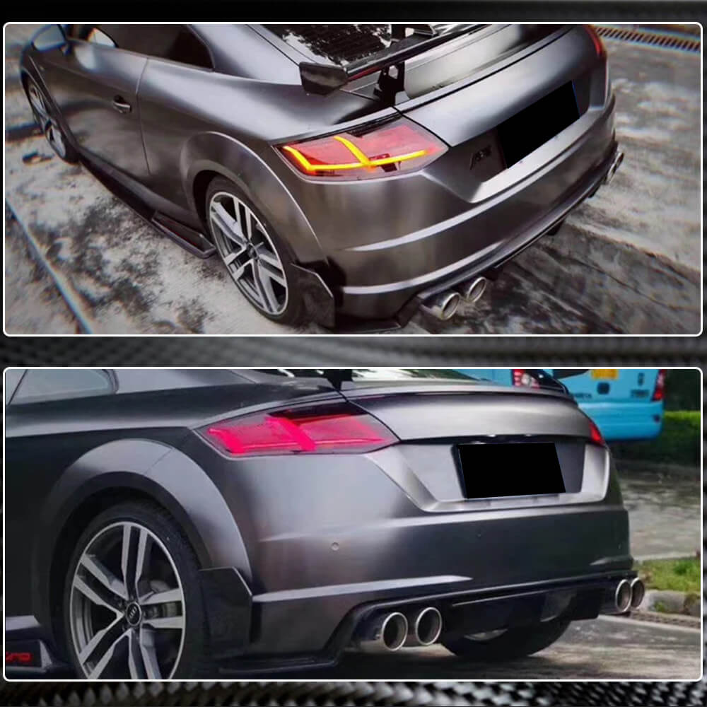 Накладки на задній бампер Flap (для S-line/TTS/TTRS, 2014-2019, Карбон) 5