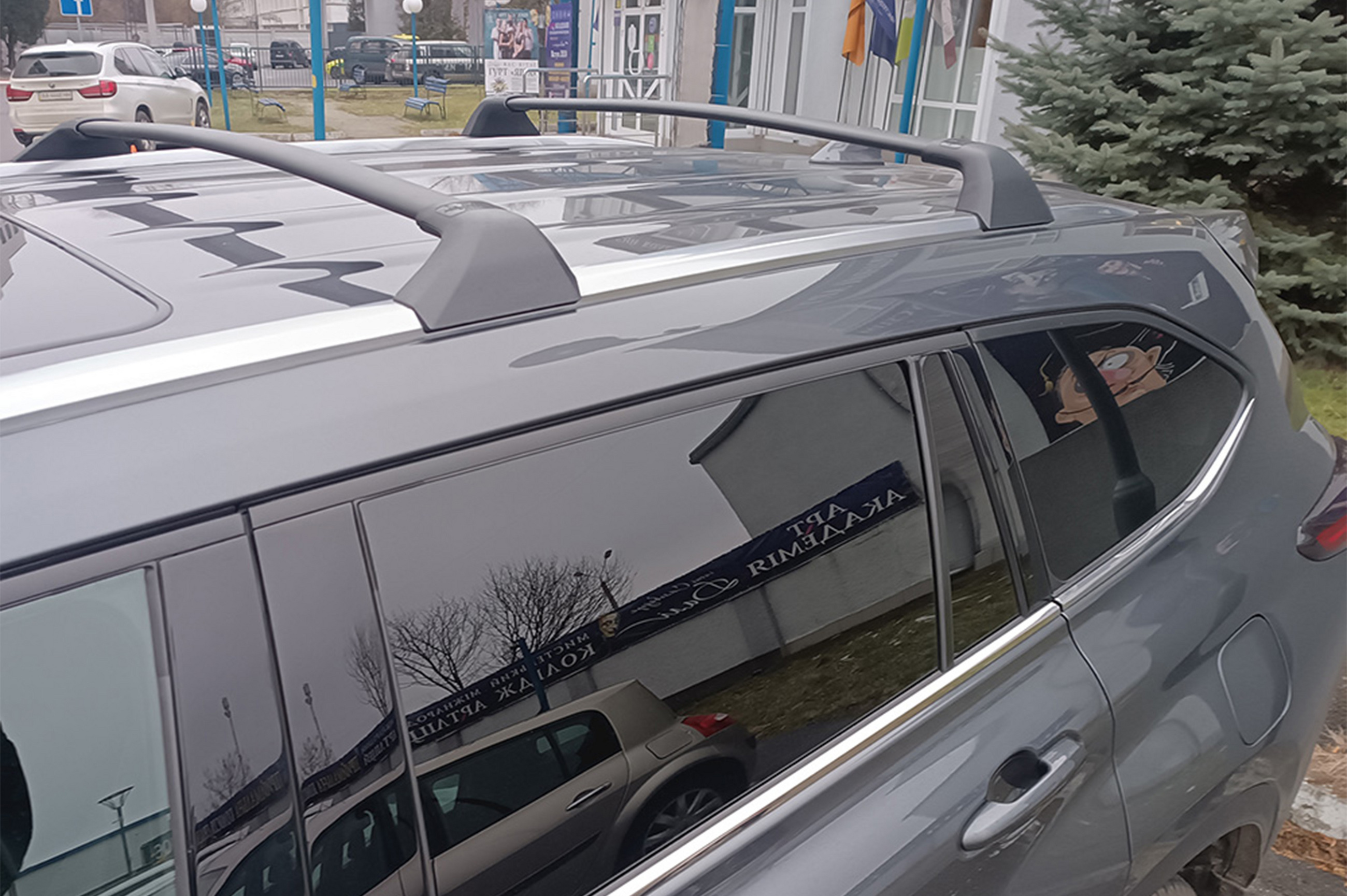Багажник (поперечини) на інтегровані рейлінги OEM (2 шт) Чорний