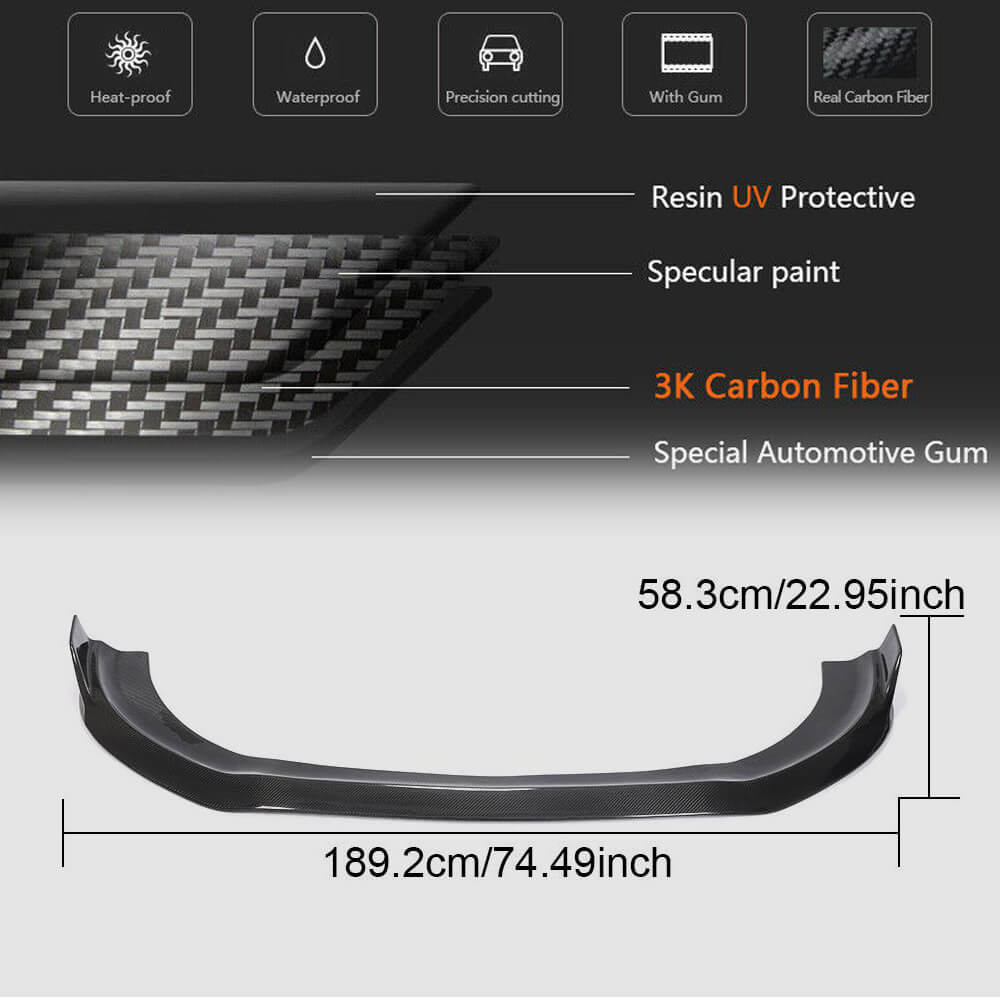 Накладка на передній бампер Lip (для S63/S65 AMG 2018-2022, Карбон) 6