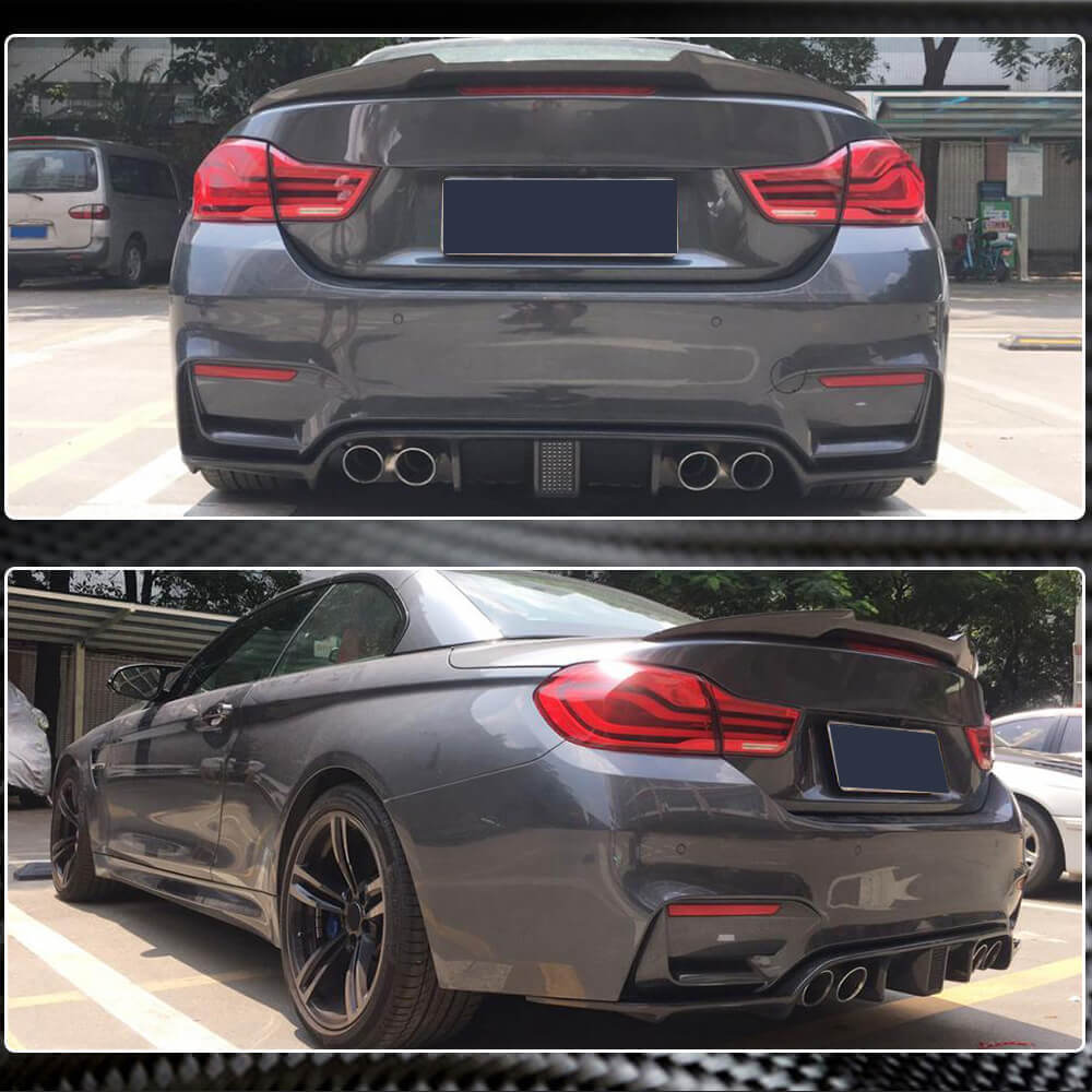 Дифузор заднього бампера V12 (для F82/F83, Карбон) 4