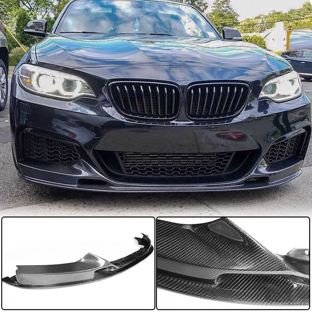 Накладка на передній бампер V2 (для F22/23 M-Sport, Карбон) 2