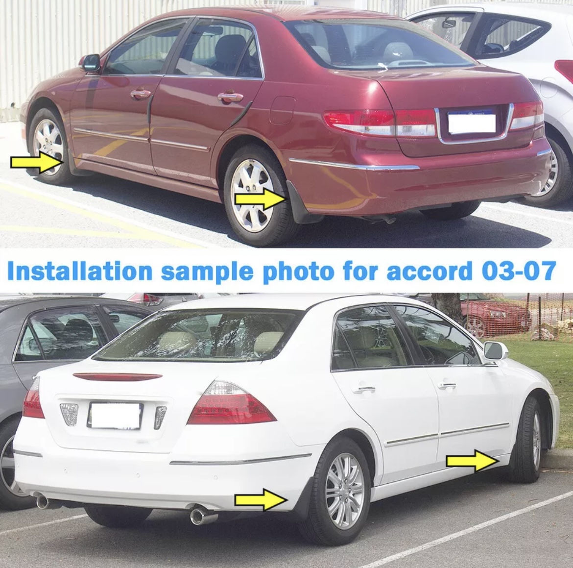 Бризковики Honda Accord USA 2003-2007 комплект 4шт. 6