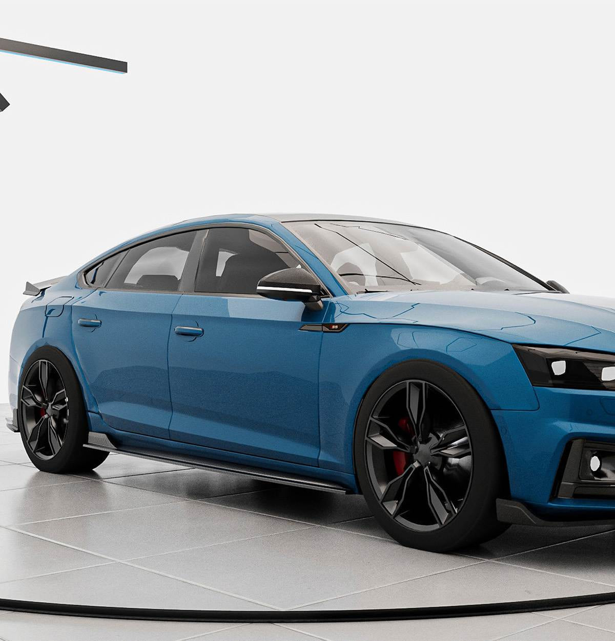 Бокові пороги 2016-2020 V1 (для Sportback, Карбон) 3