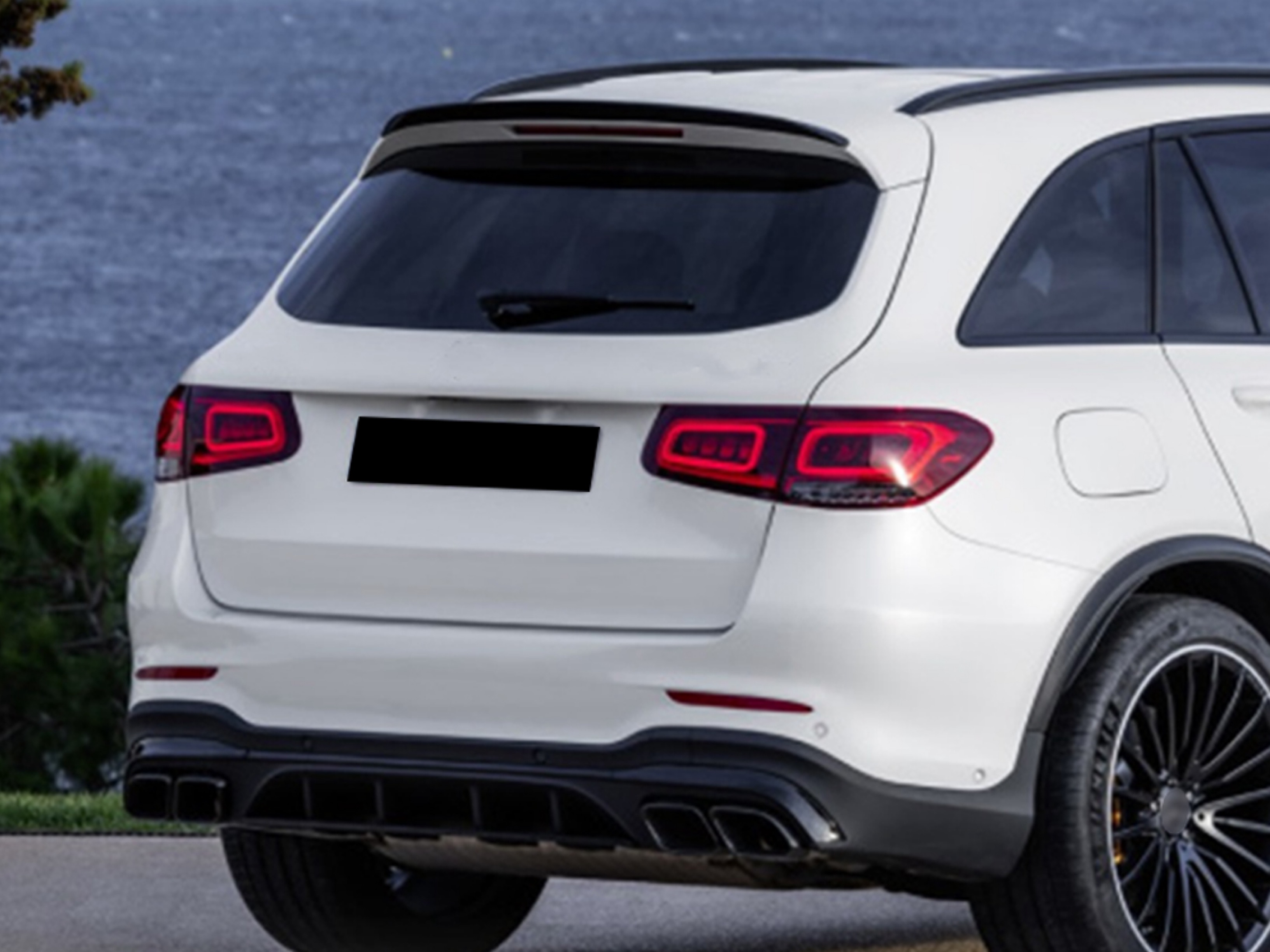 Спойлер GLC63 Mercedes-Benz GLC X253 2015-2023 ABS пластик, колір чорний глянець 3
