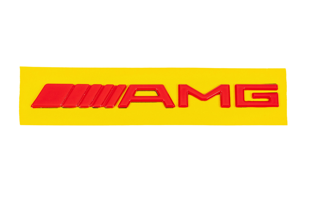 Шильдик AMG (20см, ABS, червоний) 2