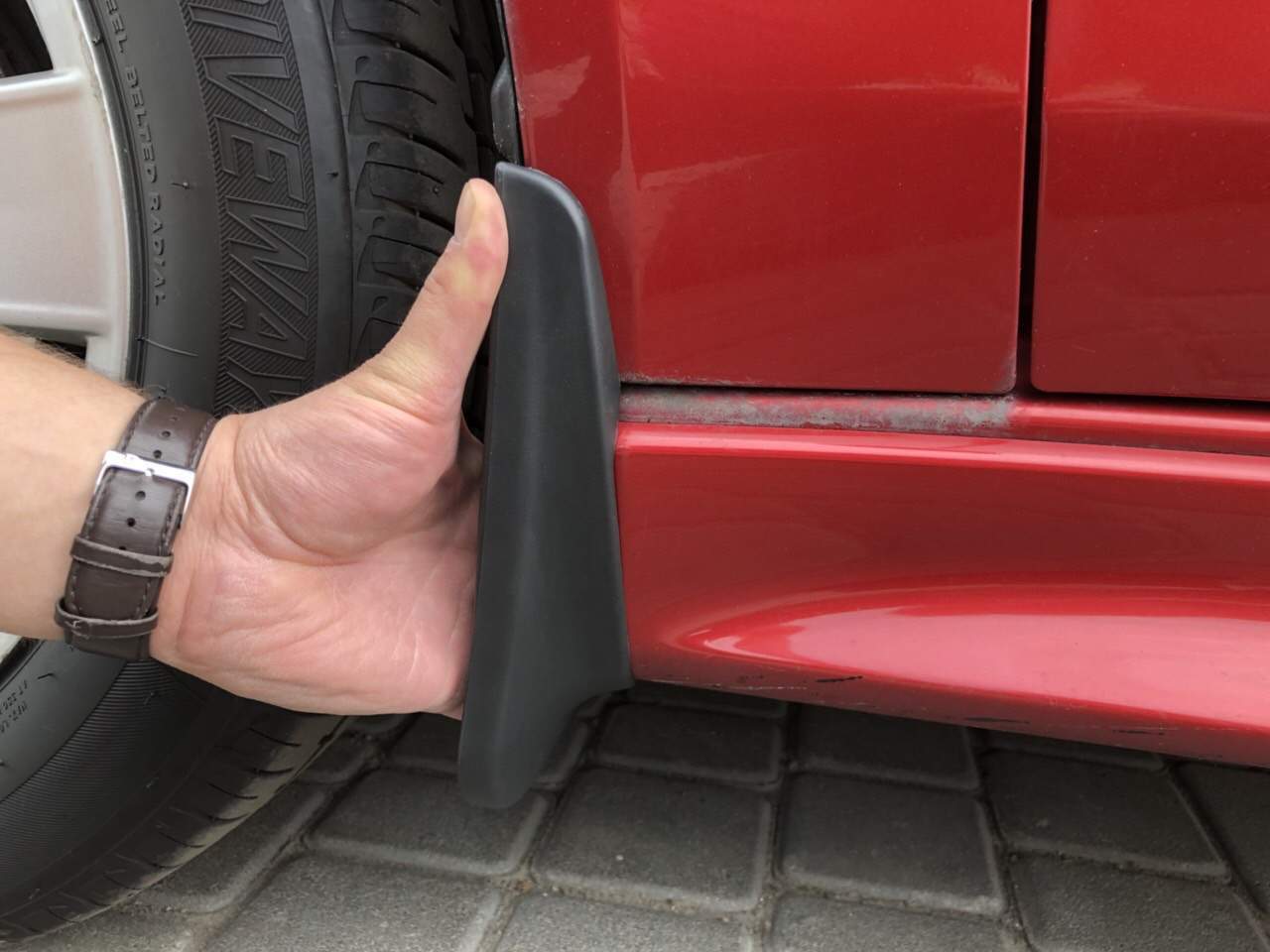Бризковики Mitsubishi Lancer X під поріг (до рейсталінгу) комплект 4 шт. 6