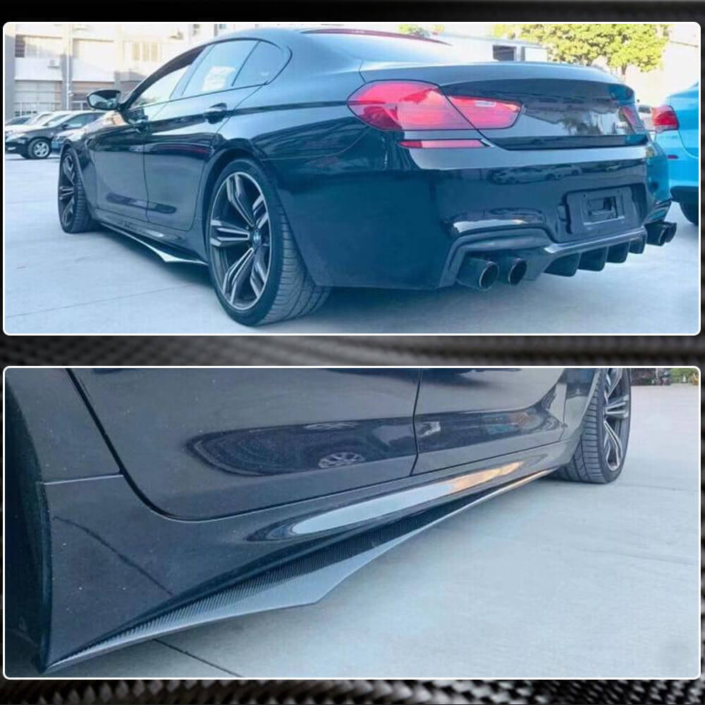 Накладки на пороги V1 (для F06 M-Sport, Карбон) 6