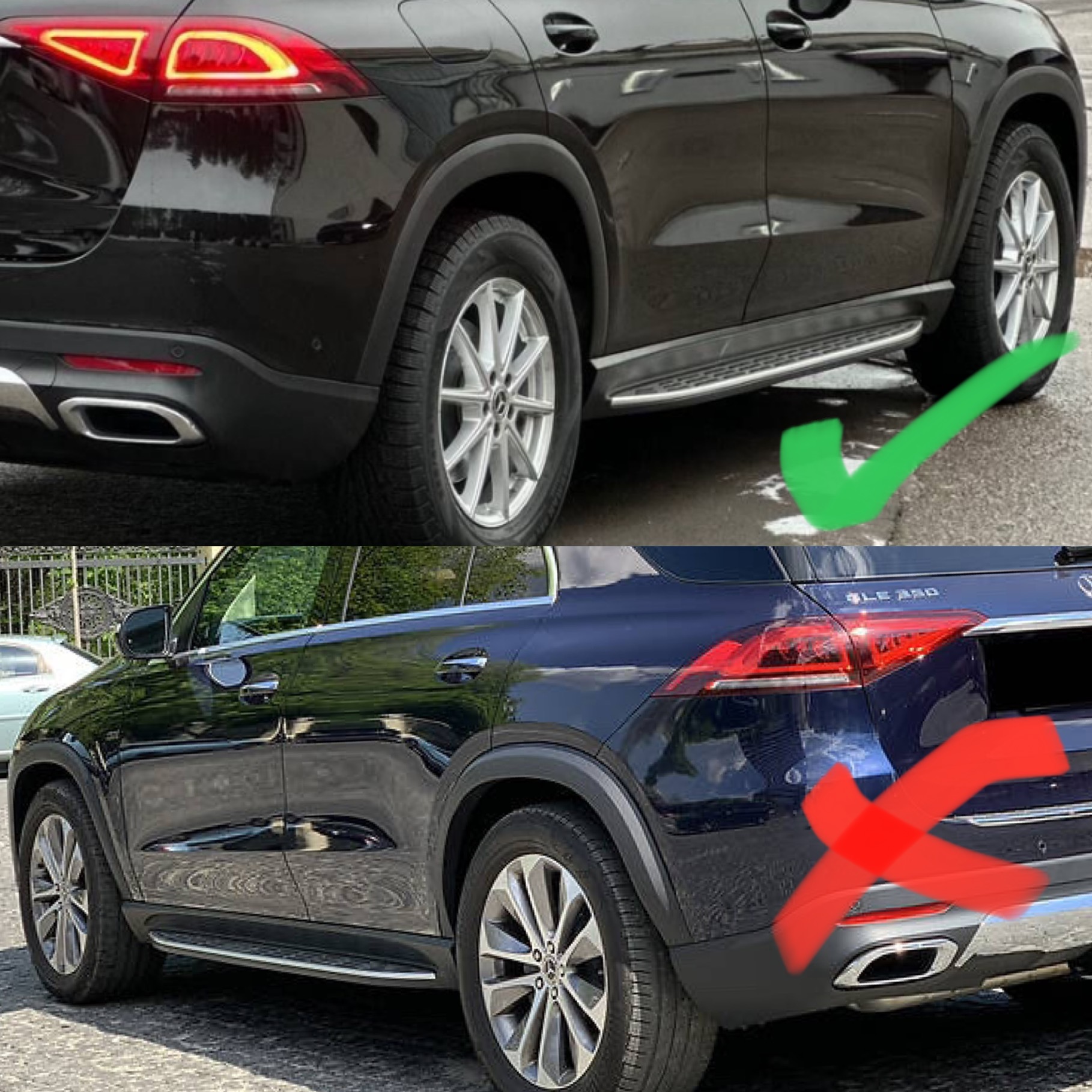 Бризковики Mercedes Benz GLE V167 2019+ З ПІДНІЖКОМ комплект 4 шт. 2