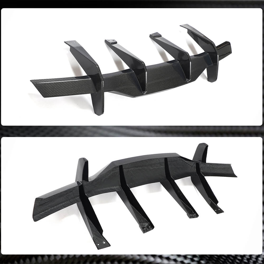 Дифузор заднього бампера V2 (2019-2022, Карбон) 5
