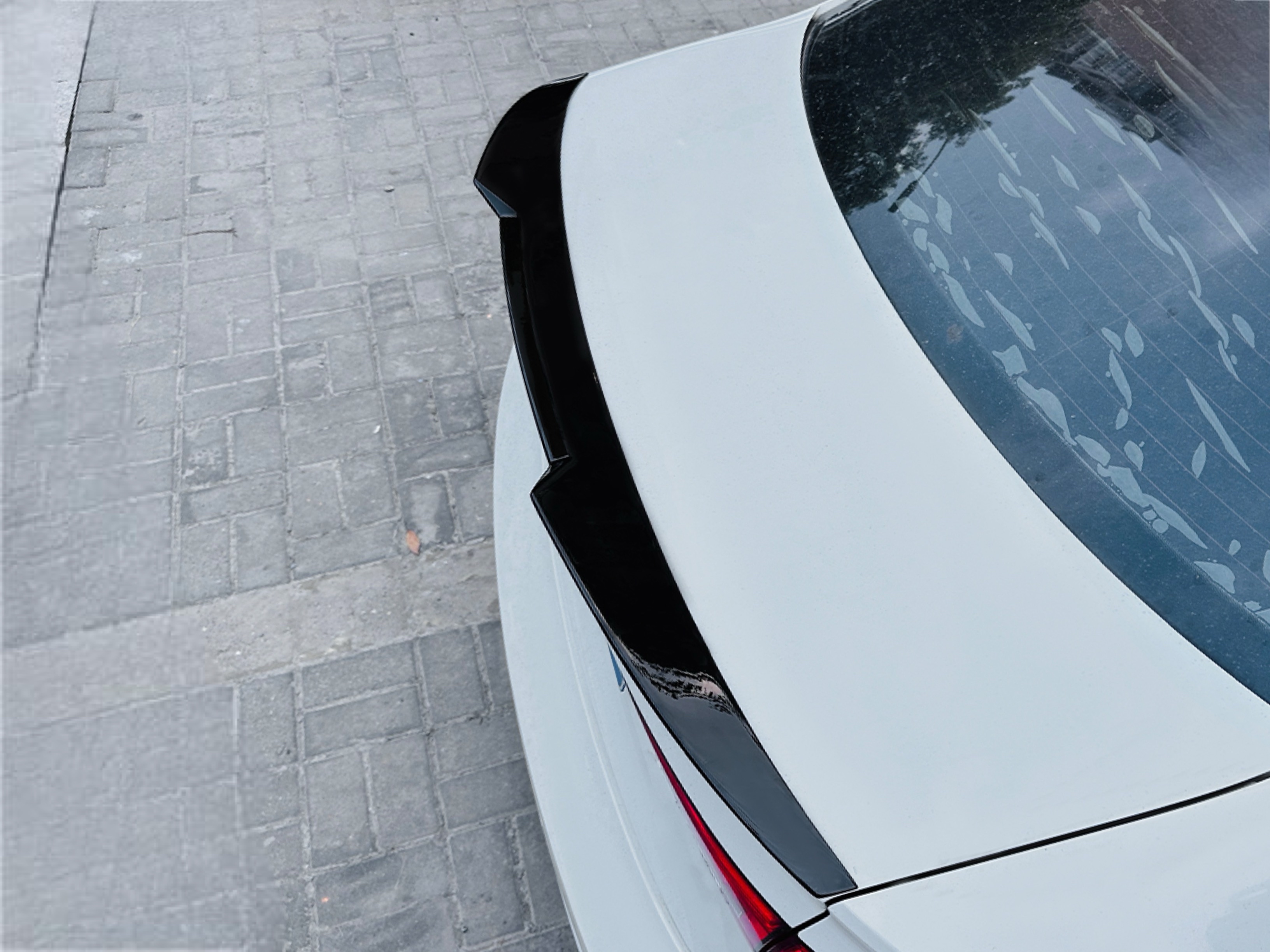 Спойлер ліп стиль M4 для Audi A3 2013-2020 ABS пластик, колір чорний глянець 2