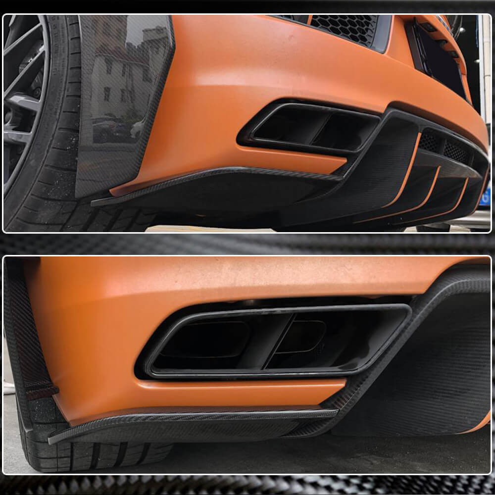 Спліттери заднього бампера V2 (2015-2020, Карбон) 4