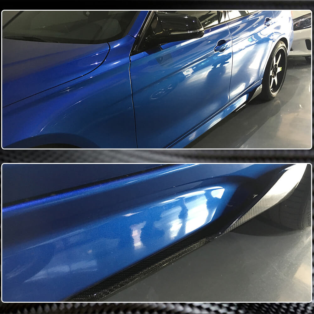 Накладки на пороги V2 (під M-Sport пороги, Карбон) 5