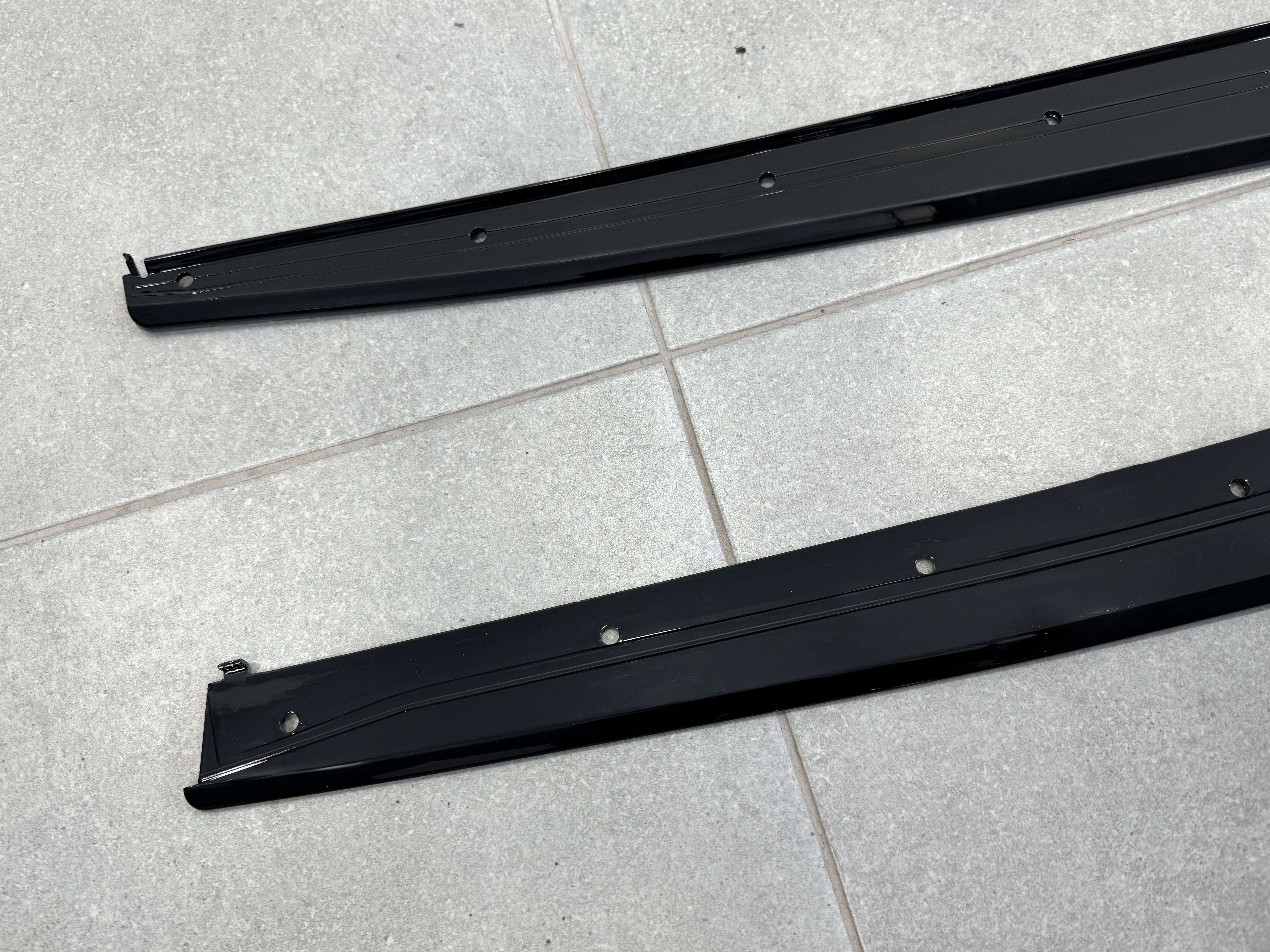 Леза під пороги M-Perfomance BMW 3 series F30 F31 2012-2018 2шт. чорний глянець 4