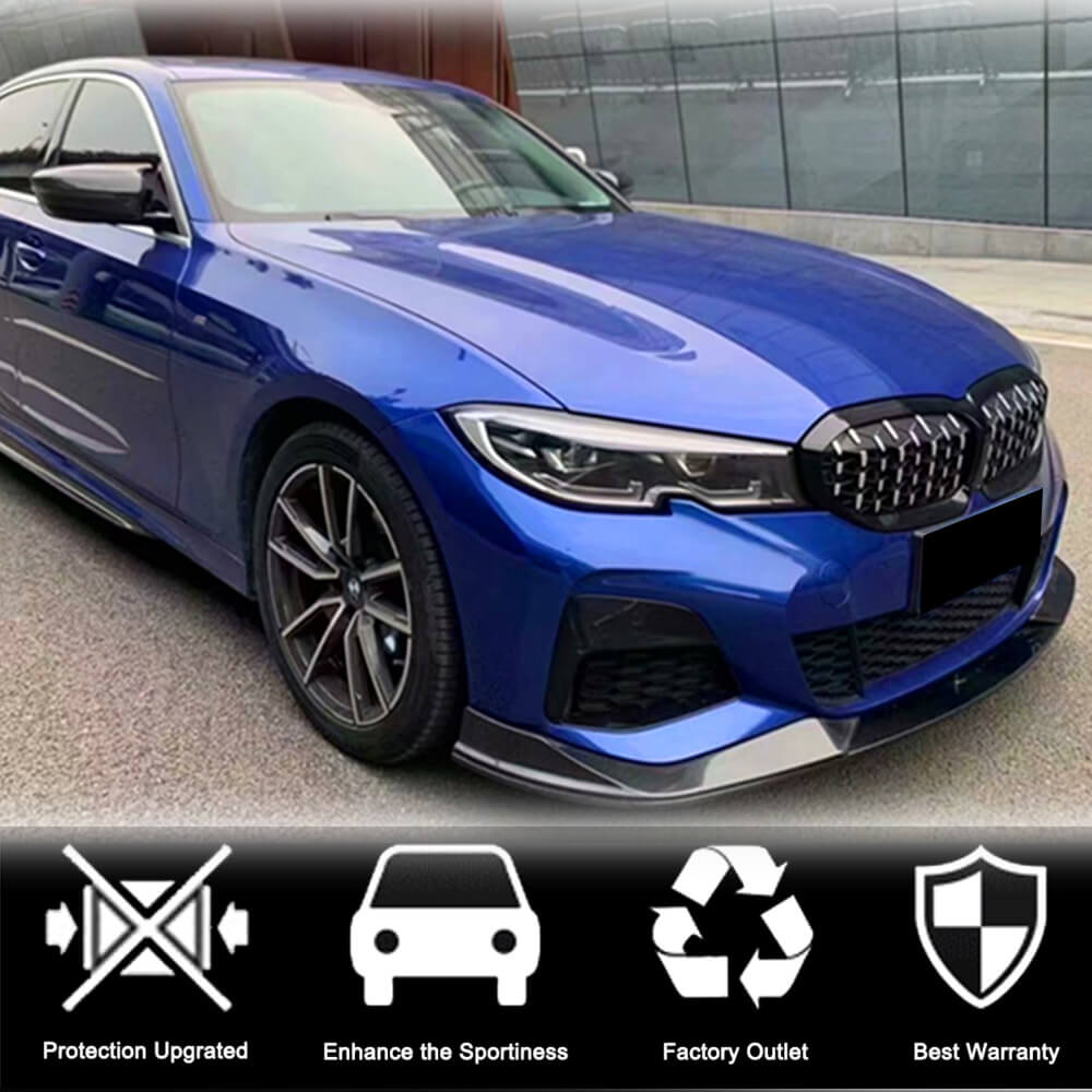 Накладка на передній бампер Lip AC-Style (для M-Sport 2018-2022, Карбон) 4